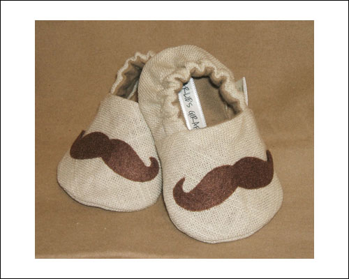 Moustache baby shoes for Movember