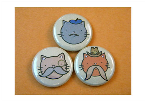 Moustache buttons for Movember