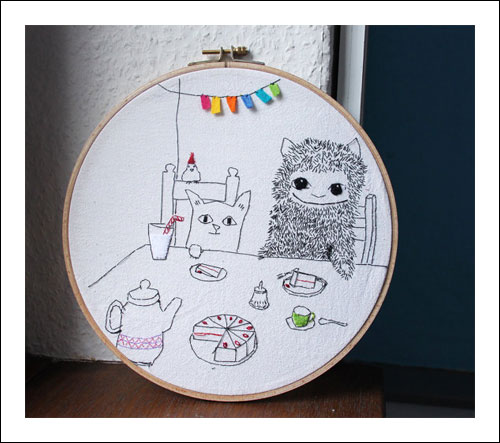 monsters embroidery - Babybites.co.nz