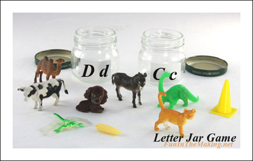 Recycled Jar Letter Game - Babybites.co.nz
