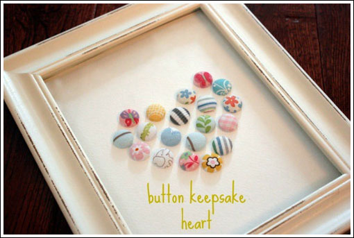 button keepsake heart
