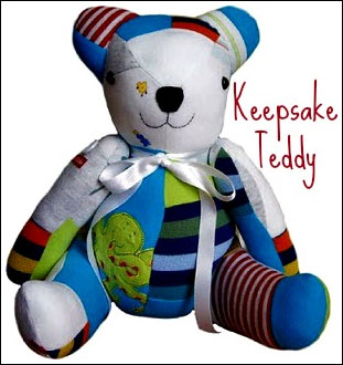 Teddy Bear made from old baby clothes