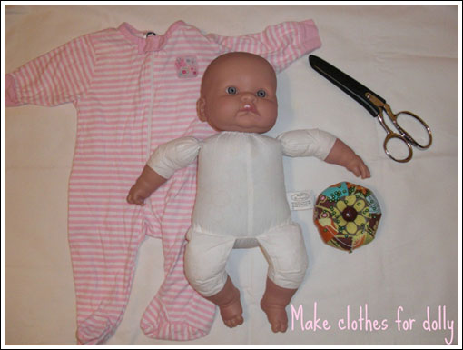 Doll Clothes made from old baby clothes