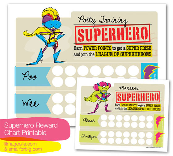 Superhero Reward Charts Free