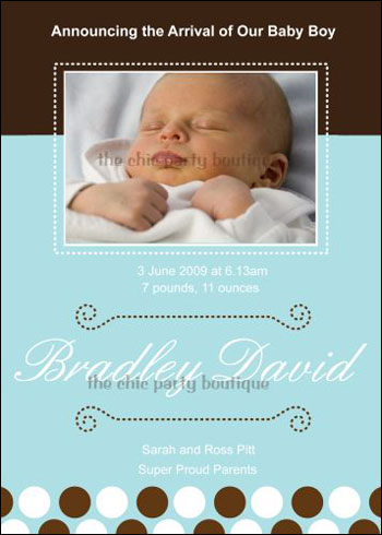 Personalised Birth Announcements