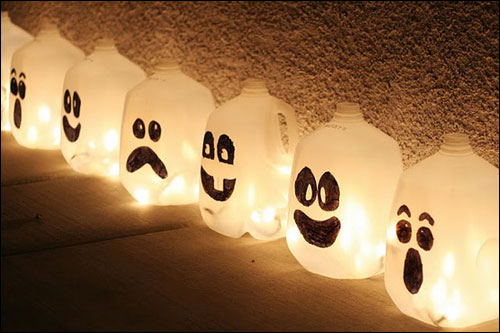 Halloween Craft Ideas Milk Candles
