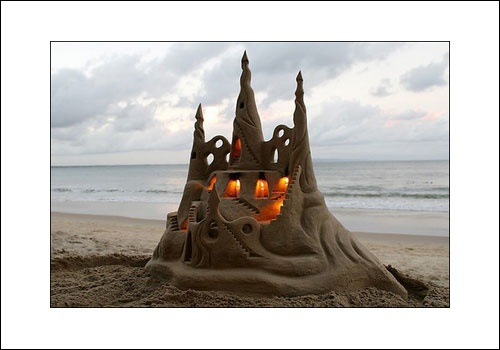 Illuminated Sandcastle