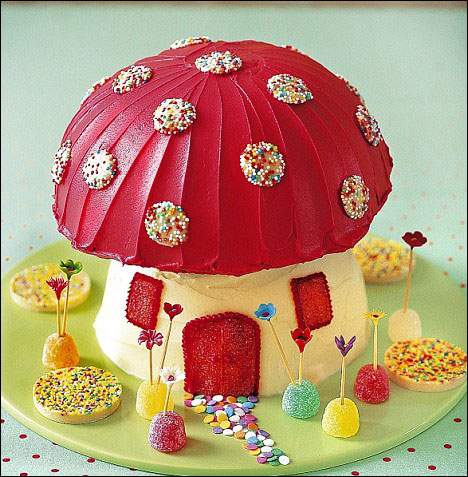 Toadstool Birthday Cake