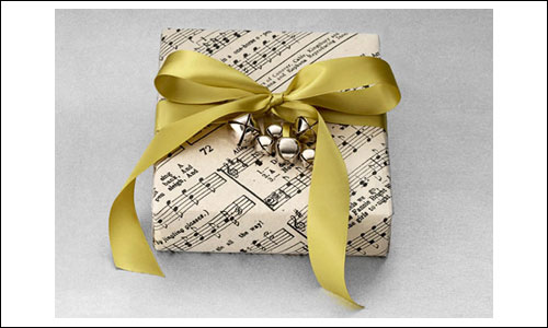 Sheet Music Gift Wrapping Idea