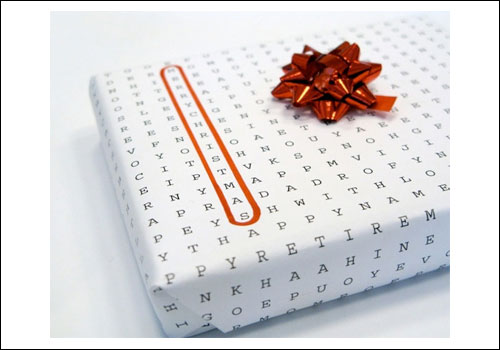 Wordsearch Gift Wrapping Idea