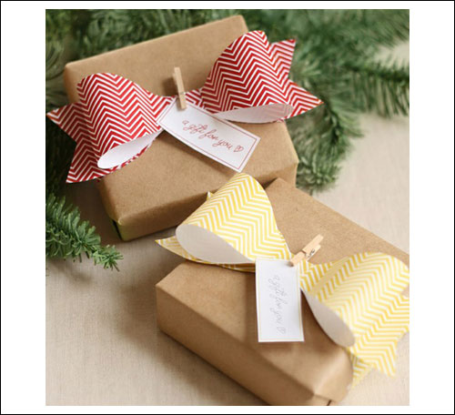 Paper Bow - Christmas Wrapping Ideas