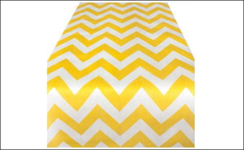Budget Party Ideas Tractor Theme Yellow Chevron Table Runner