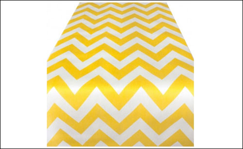 Budget Party Ideas Tractor Theme Yellow Chevron Table Runner