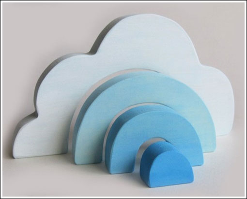 Clouds Wooden Stacking Toy