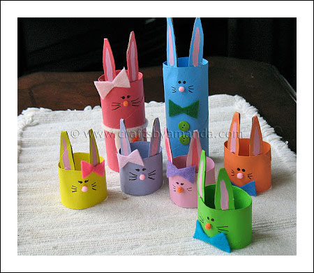 Easter Craft Ideas - Cardboard Tube Bunny