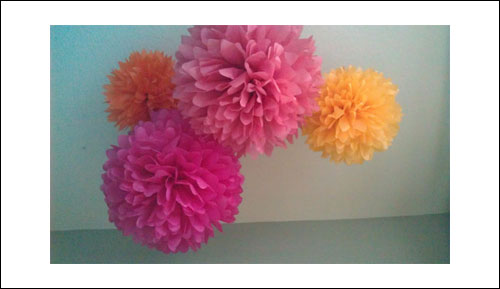 Tissue pom-poms