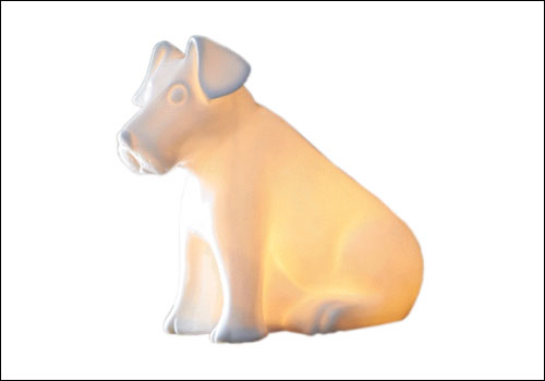 Bone China Dog Night Light