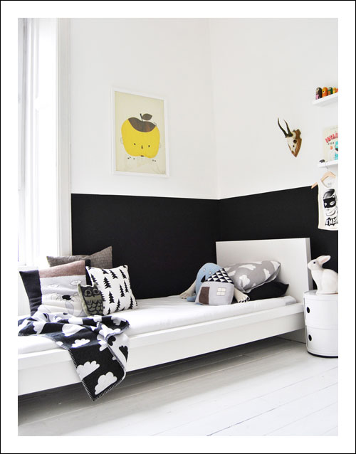 Black and White boys bedroom