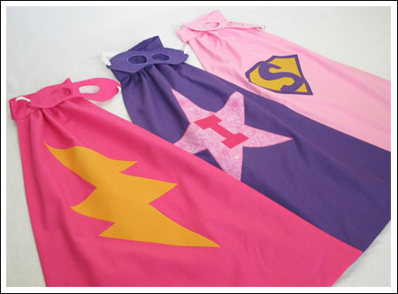 Personalised girl's superhero cape