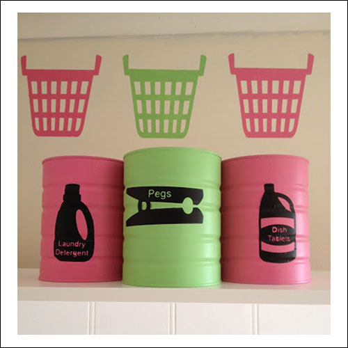 Upcycled Formula Tins - Laundry Storage