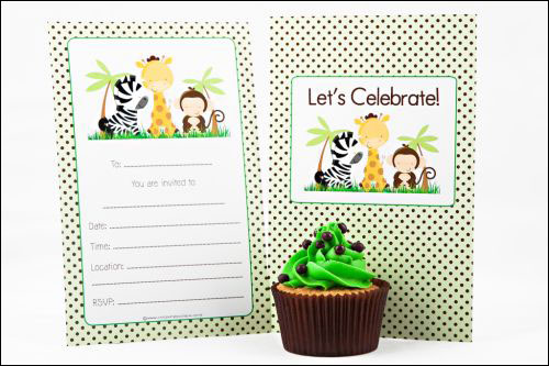 Jungle Fill-in Party Invitations