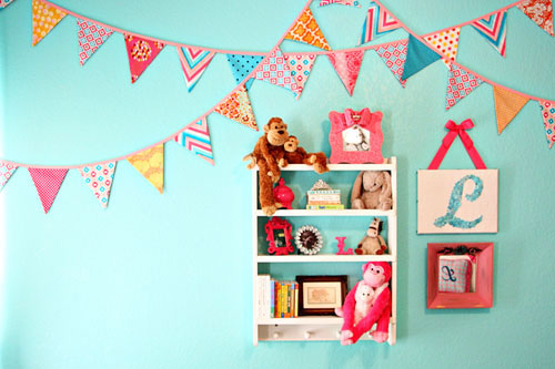 Baby girl's chevron nursery