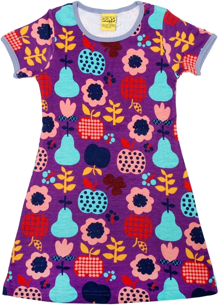 Purple Fruit and Flowers springtime dress from Hoopla kids