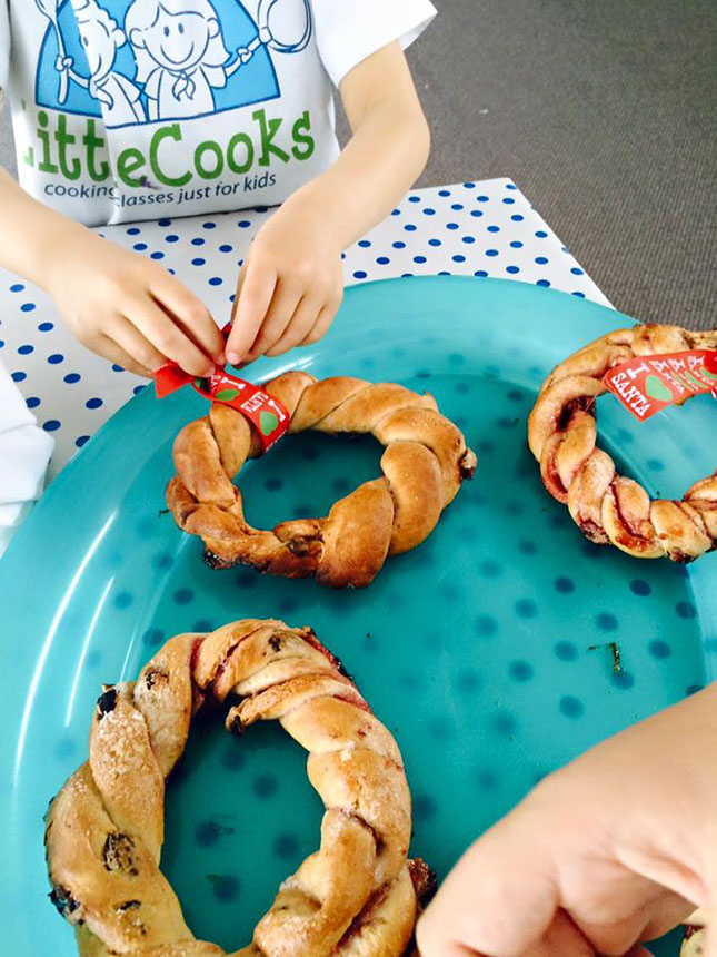 Christmas raspberry wreath